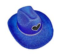 Fruusv Glitter Vaquera Hat, Wide Brim Western Sparkling Disco Party Headwear, Fun Costume Accessory For Festivals, Rodeos & Cosplay, Unisex Fashion Prop, Men & Women, 1 x