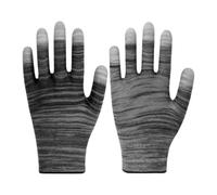 Fruusv Guantes de trabajo transpirables y resistentes guantes multiusos, Negro , L