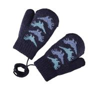 Fruusv Guantes Infantiles de Nieve para Invierno - Calientes con Cordón Antiperdidas,Guantes De Punto para Jugar En La Nieve - para Jardín Patinaje Esquí Muñecos de Parque Niños Niñas 2-3