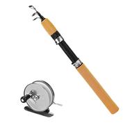 Fruusv Ice Fishing Rod, Rod and Reel, Small Fishing Reel, Ultra Smooth Reel, Portable Fishing Gears, Lightweight Fishing Accessories for Tanques Lakes Raft Fishing Outdoor