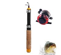 Fruusv Ice Fishing Rod, Rod and Reel, Small Fishing Reel, Ultra Smooth Reel, Portable Fishing Gears, Lightweight Fishing Accessories for Tanques Lakes Raft Fishing Outdoor