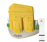 Fruusv Imanes Decorativos para refrigerador de París,Imán de refrigerador 3D de Francia | Imanes de Pegatinas 3D | del casillero del Triunfo de la Resina, decoración hogar