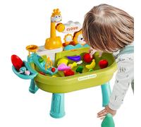 Fruusv Kids Water Mesa, Outdoor Water Play Toddler, Kitchen Pretend Toys with Fishing Game, Sturdy Build, Sensory Activity Set for Preschool Daycare Summer Camping Patio Use, 60 x 33 x 44 cm