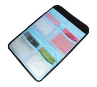 Fruusv Lens Filter Pouch, 4-Pocket Carry Case, Waterproof Protective Storage, Compact Organizer Bag, Ideal For Camera Filters Videography Studio Travel Outdoor Use, Transparent Blue