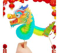 Fruusv Marioneta Dragon de Papel, Dragón de Año Nuevo Chino | Dragón chino creativo de Año Nuevo 3D,Regalos de Dragón de Año Nuevo Lunar, Kits de marionetas multifuncionales del año