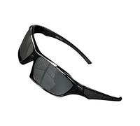Fruusv Men's Polarized Sunglasses, Comprehensive Protection Sun Glasses, Comfortable Fashion Shades, Outdoor Sports Eyewear for Driving, Fishing, Cycling, Anti-Glare, Black Leg Grey Piece, Negro , Se