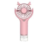 Fruusv Misting Fan, Handheld Recargable, 3-Speed Adjustable Cooling, Water Spray Humidifier, Portable USB Personal Cooler, (White/Yllow/Pink), For Travel, Home & Outdoor Use