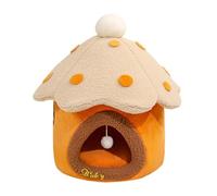 Fruusv Mushroom Shaped Cat Bed | Cozy Kitten Condo and Pet Sleeping Nest | Removable Washable Cushion Cat House, Pet Bed Cave for Cats, Comfortable Pet Cave for Cats and Puppies