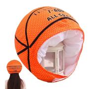 Fruusv Plush Basketball Hat, Masquerade Head Cover, Halloween Party Hat, Role-Playing Performance Hats, Adult Carnival Headwear, Basketball Head Cover Hat, Plush Headwear for Adults