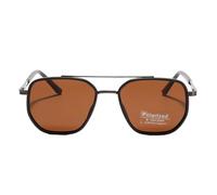 Fruusv Polarized Sun Glasses, Square Frame Sunglasses, Lightweight UV Protection Eyewear, Stylish Outdoor Accessory for Travel, Beach, Music Festival, Photoshoots, 5,51 x 5,51 x 1,65 pulgadas, marrón