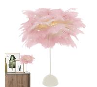 Fruusv Romantic Bedroom Lamp, Modern Bedside Desk Lamp, Decorative Feather Lamp, Stylish Bedside Lamp, Elegant Feather Table Lamp, LED Night Light Lamp for Romantic Decor