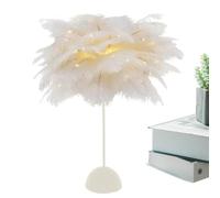 Fruusv Romantic Bedroom Lamp, Modern Bedside Desk Lamp, Decorative Feather Lamp, Stylish Bedside Lamp, Elegant Feather Table Lamp, LED Night Light Lamp for Romantic Decor