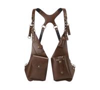 Fruusv Shoulder Bag - PU-Leather Anti-Theft Pack, Waterproof Vintage Style Armpit Backpack for Daily Use, Unisex Commuter Bag for School Office Dating Outdoor Walking Shopping Camping