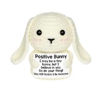 Fruusv Soft Comfortable Lindo Stuffed Animal, Portable Knitted Bunny for Family, Friends, Children, Long-Lasting Plush Toy, tamaño aproximadamente 7 x 5 cm, portátil y viaje amigable
