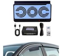 Fruusv Solar Powered Car Window Fan, Portable Cooling Device, Air Ventilation Fan, Eco Friendly Gadget, Double Mode System, Ideal for Vehicle, RV, Truck, Camping, Travel Use