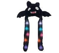 Fruusv Sombrero de peluche | Accesorios cosplay fantasma y lindo | Sombrero de orejas móviles para de Halloween | Para adultos mujeres hombres casa viajes escena Cosplay Navidad
