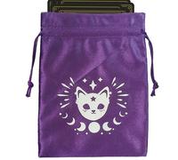 Fruusv Tarot Bag, Drawstring Velvet Tarot Bag, Tarot Card Storage Bag, Oracle Card Holder, Soft Tarot Card Bag, Dice Storage Velvet Bag, Tarot Accessories Storage, Velvet Storage Pouch for Jewelry,
