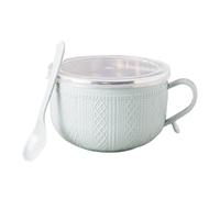 Fruusv Taza de sopa - Cuenco de 25 onzas con tapa, taza de sopa grande para viajes, té, Navidad, cafetería, avena, almuerzo, fideos, sándwich, bebidas calientes, taza de comida portátil, 5.5 x 3.7 x