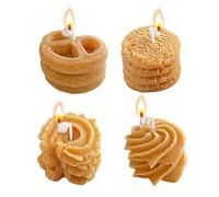 Fruusv Velas Aromáticas Para El Hogar | 4 Piezas En Forma De Galleta Artesanal Aromaterapia,Velas de Regalo para Mujer | Para Cumpleaños San Valentín Fiestas Otoño Interior Exterior Hogar