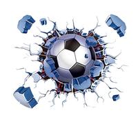 Fruusv Vinilo decorativo para pared de baloncesto, vinilos decorativos para pared con pelotas deportivas,Adhesivo de con bola de deporte visual 3D agrietada | Decoración de de baloncesto