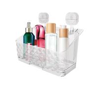 Fruusv Wall Mounted Storage Basket, Bathroom Organizer with Drainage, No-Drill Shower Rack, Suction Cup Design for Storing Shampoo, Skin Care Products, and Other Bathroom Essentials without Damage
