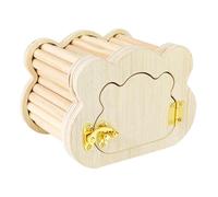 Fruusv Wooden Hamster Out, Cute Cloud-Shaped Tiny Wooden House, Small Animals Habitat Hut, Wood Land Decor for Dwarf Gerbil, Hamster, Mice, Pets, 22 x 6,5 x 9,5 cm