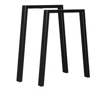 Fruyyzl Patas de Mesa en Acero Forma U Negra 71cm H x 76cm W - Conjunto de 2 para Muebles, Escritorio y Cocina