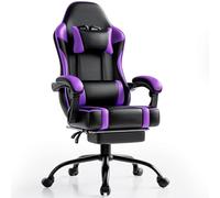 Fruyyzl Sillas Gaming con Reposapies, Silla Gamer Adulto con Respaldo Lumbar, Silla Escritorio Gaming Ajustable en Altura, Silla Ordenador en Piel Sintética, AY-FR-8082