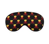 Fry Day Funny French Fries Pun Sleep Mask Night Cover Eye para mujeres y hombres BlockLight para avión, viaje, siesta, correa ajustable
