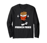 Fryday Everyday Retro Foodie, Funny French Fries Manga Larga
