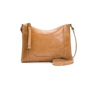 Frye Melissa Zip Leather Crossbody Bag, Beige