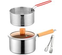 Fryers, freidora de acero inoxidable, freidora de mini estufa, olla de freidora, bandeja de chips de acero inoxidable, freidora pequeña para freír