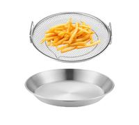 Frying Drainer Set, Oil Drain Rack, Stainless Steel Mesh Filtering Basket, Oil Drip Filter Rack, Frying Oil Draining Rack, Oil Filter Basket, Air Fryer Oil Drain, Mesh Filtering Basket for Cooking