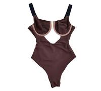 Fryloo bañador Mujeres Patchwork Bikini Set Underwire Push Up Color Block Traje De Baño Correas Ajustables para Las Vacaciones En La Playa