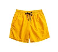 Fryloo bañador para Hombre, De Secado Rápido, Ligero, Pantalones Cortos Verano, Cintura Elástica, Deportes Playa, Traje Baño Deportivo-amarillo-2xl