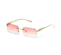 Fryloo Gafas de Sol,Gafas Sol polarizadas Hombres Mujeres Sin Borde Metal Temple Uv400 Gradient Lens