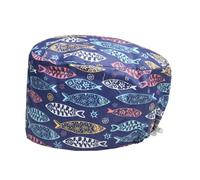 Fryloo Sombrero de Pescador Gorra Quirúrgica Trabajo Respirable Impresión Conejo Afortunado Limpieza Salón Belleza Enfermería Dental Médica Ajustable para Mujeres-k969-un Tamaño