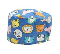 Fryloo Sombrero de Pescador Gorra Quirúrgica Trabajo Respirable Impresión Conejo Afortunado Limpieza Salón Belleza Enfermería Dental Médica Ajustable para Mujeres-k960-un Tamaño