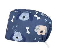 Fryloo Sombrero de Pescador Gorra Quirúrgica Trabajo Respirable Impresión Conejo Afortunado Limpieza Salón Belleza Enfermería Dental Médica Ajustable para Mujeres-k356-un Tamaño