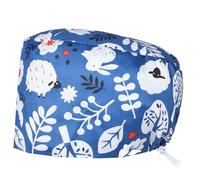Fryloo Sombrero de Pescador Gorra Quirúrgica Trabajo Respirable Impresión Conejo Afortunado Limpieza Salón Belleza Enfermería Dental Médica Ajustable para Mujeres-k838-un Tamaño