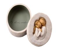 FRYSKYO Caja De Recuerdos De La Amistad, Pequeña Caja De Regalo De Joyería Vintage, Cajas Vintage Esculpidas Pintadas A Mano, Decorativa De Mesa, Estuche Organizador De Almacenamiento(C)