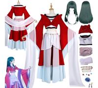 FRYWORK Anime Personaje Maomao Nueva Piel Disfraz de cosplay The Apothecary Diaries Uniforme Conjunto Completo Halloween Fiesta Carnaval Traje de vestir con Peluca para Mujeres (XXL)