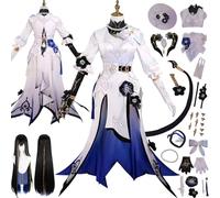 FRYWORK Honkai Star Rail Constance Disfraz de cosplay Personaje del Juego Uniforme Conjunto Completo Halloween Carnaval Traje de vestir con Peluca Cola Sombrero para Mujeres (XS)