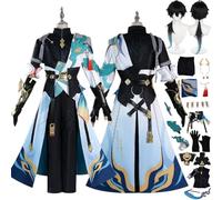 FRYWORK Honkai Star Rail DanHeng Nueva Piel Disfraz de cosplay Personaje del Juego Uniforme Conjunto Completo Halloween Fiesta Carnaval Traje de vestir con Peluca para Hombres (M)