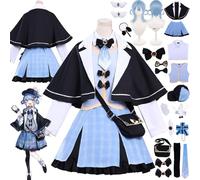 FRYWORK Personaje del Juego Tachibana Sherii Disfraz de cosplay Juego de Rol Uniforme Conjunto Completo Halloween Carnaval Traje de vestir con Peluca Sombrero para Mujeres (S)