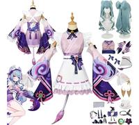 FRYWORK Personaje del Juego Yumemizuki Mizuki Disfraz de cosplay Durin Juego de Rol Uniforme Conjunto Completo Halloween Fiesta Carnaval Traje de vestir con Peluca para Mujeres (XXXL)