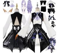 FRYWORK Zenless Zone Zero Vivian Banshee Disfraz de cosplay Personaje del Juego Uniforme Conjunto Completo Halloween Carnaval Fiesta Traje de vestir con Peluca para Mujeres (XL)