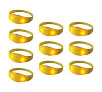 Fryzzolum Paquete de 10 pulseras brillantes activadas por voz, pulseras de silicona coloridas, accesorios para niños y nacimientos, Talla única, como se describe, como se describe