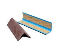 FRZXBKW Borde de Escalera de Goma de PVC de 5/10 Metros, Protector de Borde Autoadhesivo de 196,8/393,7 Pulgadas | Tiras de moldura Antideslizantes e Impermeables(Coffee,2.5x2.5cm-10METERS)