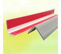 FRZXBKW Borde de Escalera de Goma de PVC de 5/10 Metros, Protector de Borde Autoadhesivo de 196,8/393,7 Pulgadas | Tiras de moldura Antideslizantes e Impermeables(Grey,2.5x2.5cm-10METERS)